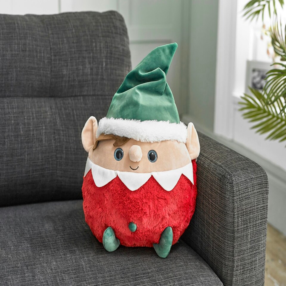 image 1 of Soft Cuddly Giant Handwarmer Cozy Christmas Elf
