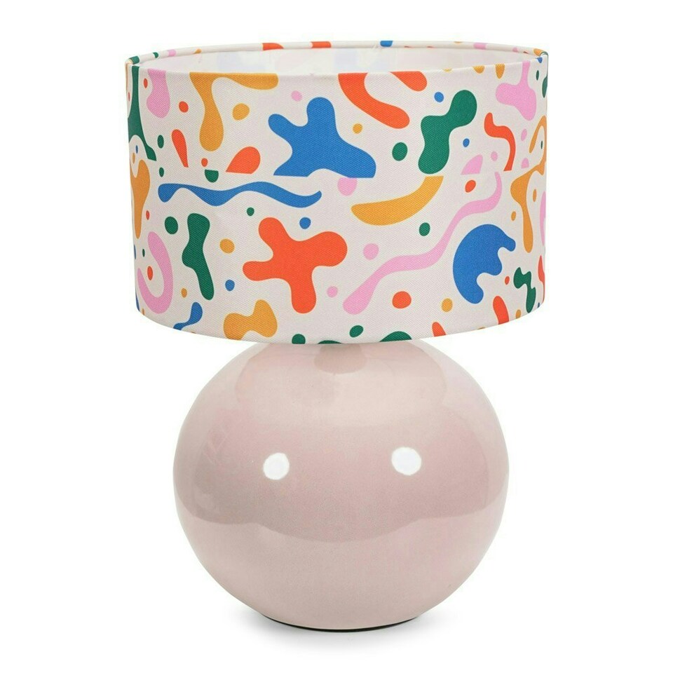 image 1 of ValueLights Bosco Stone Ceramic Table Lampbstract Shapes Shade