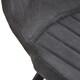 image 6 of HOMCOM Set of 2 PU Leather Dining Chair Moulded Seats Steel Frame Grey