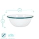 image 3 of Argon Tableware White Enamel Bowls - 16cm - Green - Pack of 6