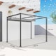 image 3 of Outsunny 3 x 2m Metal Outdoor Pergola with Retractable Roof, Outdoor Gazebo Canopy Shelter with Drainage Holes for Garden, Patio, Lawn, Grey