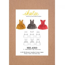 Ikatee Baby Milano Dress Paper Sewing Pattern – Baby & Children’s Dress, Ages 6 Months–4 Years, Easy