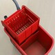 image 9 of HOMCOM 20L Compact Mop Bucket with Wringer and Handle, Mop Bucket on Wheels for Floor Cleaning, Separate Dirty and Clean Water, for Home, Flat, Red