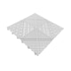 image 2 of Modular Interlocking Ribbed Vented Garage Floor Tiles - White | White | White