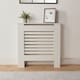 image 2 of OHS MDF Horizontal Slat Grilled Radiator Cover, Small - White White