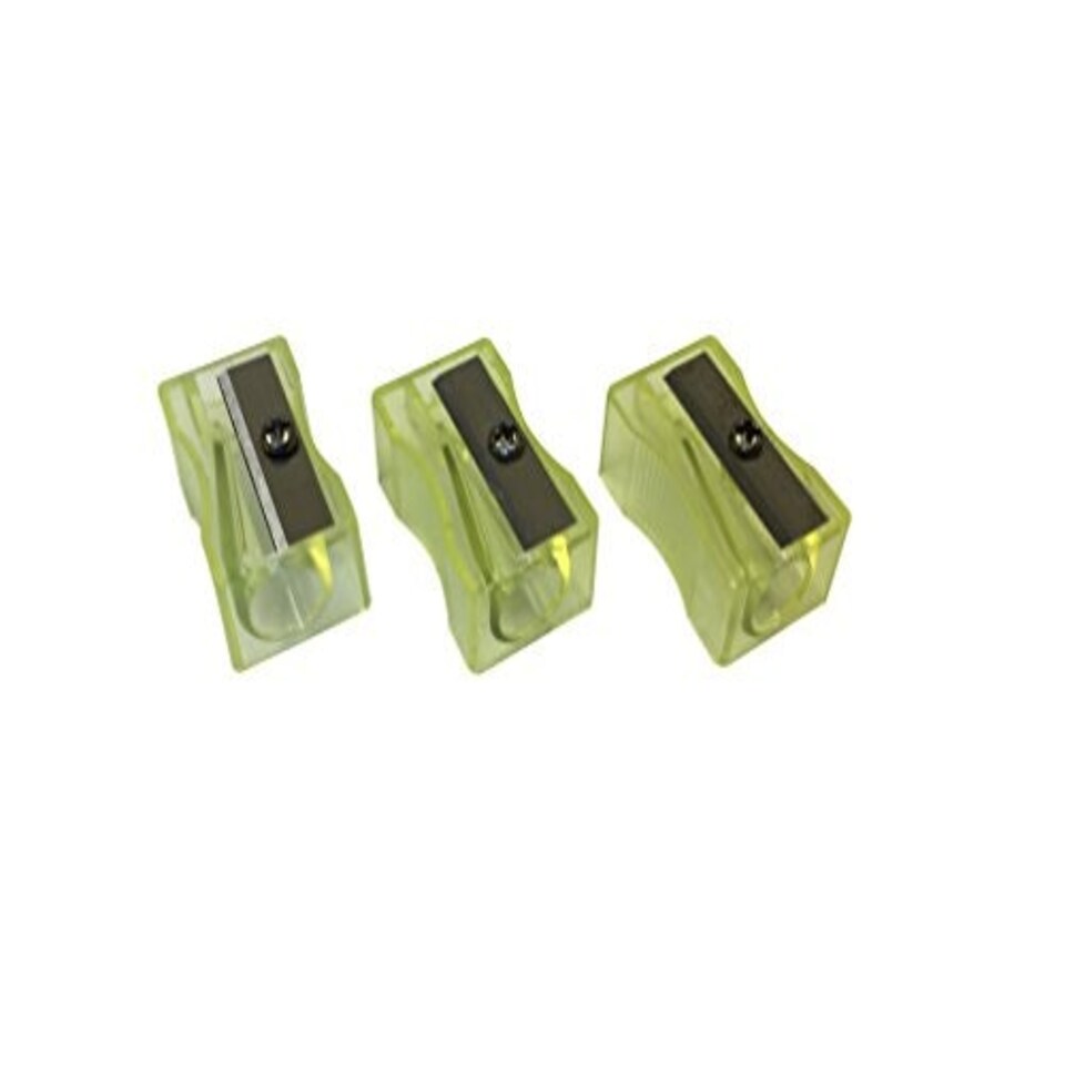 image 1 of Pack of 100 Yellow Translucent Pencil Sharpeners