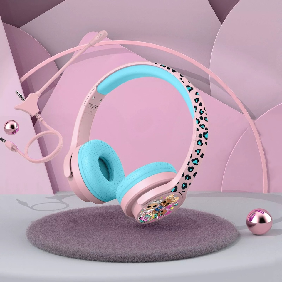 image 1 of L.O.L Surprise! Kid's Wired Headphones with Microphone | Pink