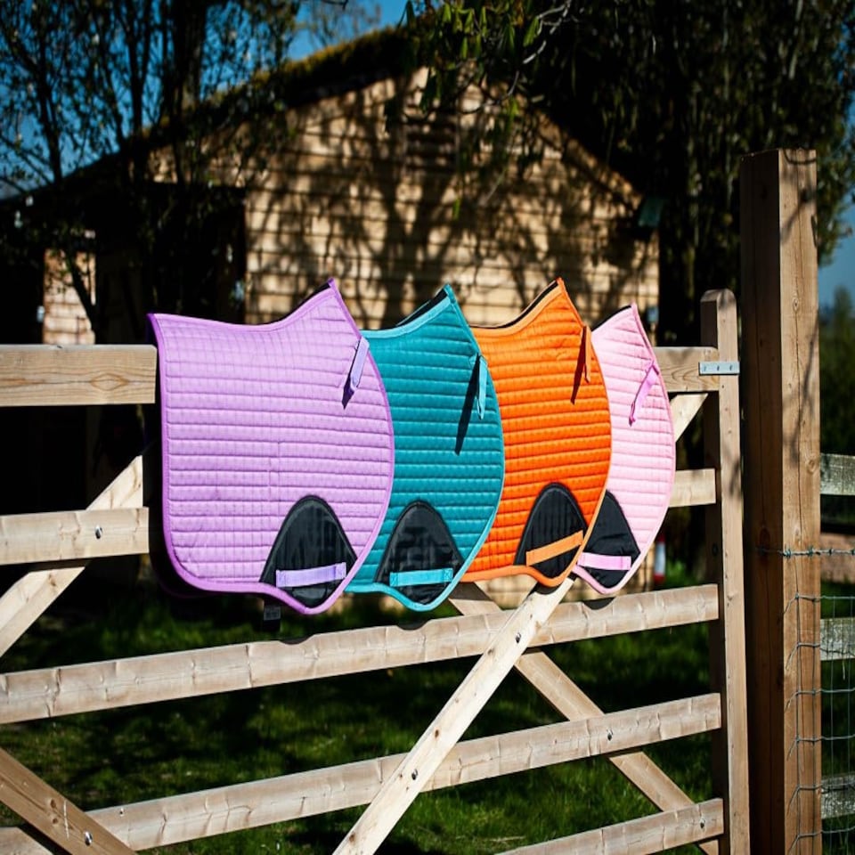 image 1 of Gallop Equestrian Prestige Close Contact/Gp Quilted Saddle Pad Yellow | Size: Pony/Cob
Colour: Sorbet