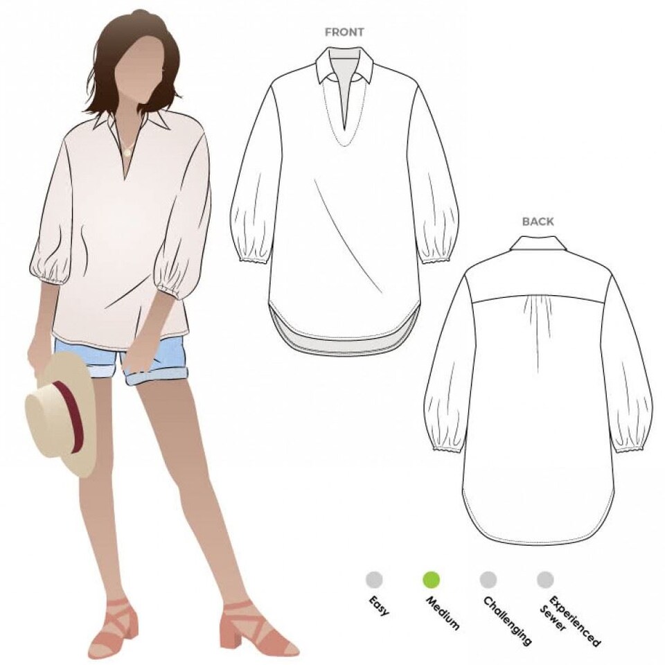 image 1 of Style Arc Melody Tunic Paper Sewing Pattern – Women’s Tunics & Tops, UK Sizes 4–16, Intermediate