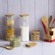 image 2 of Pebbly Square 2200ml Canister With Bamboo Lid