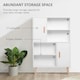 image 5 of HOMCOM Free Standing Bookcase Shelves Unit Storage Cabinet White