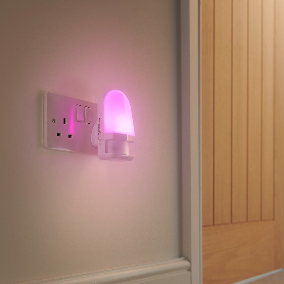 image 1 of Auraglow Plug In Colour Changing LED Night Light - Daylight sensor
