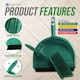 image 4 of Colour Coded Dustpan and Brush Sets Wide Plastic Dustpan with Rubber Lip and Soft Bristle Brush