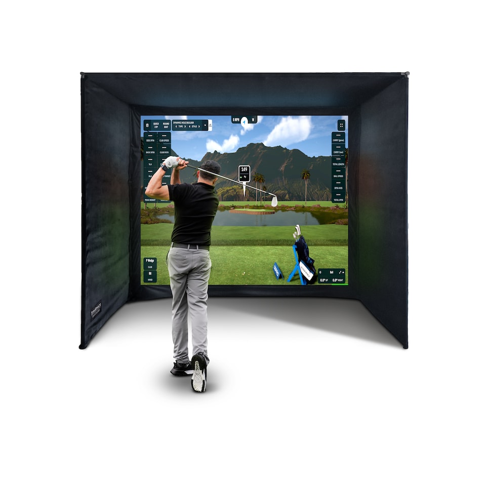 image 1 of Golf Simulator Enclosure With Impact Screen - 3 x 2.5 x 1.5m