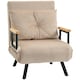 image 1 of HOMCOM Click Clack Chair Bed Settee for Living Room, Guest Room, Beige