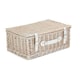image 2 of Wicker 45cm White Wash Empty Picnic Basket Unlined Brown | Brown | One Size