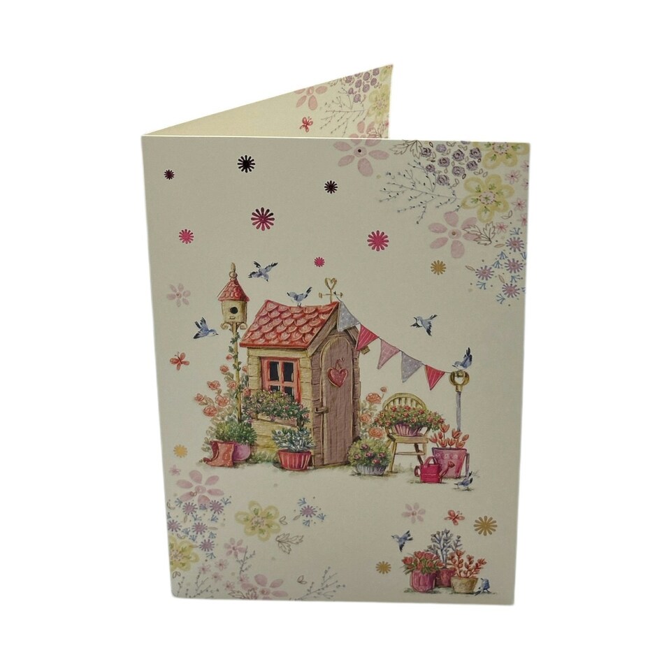 image 1 of Open Blank Charming Garden Design Greeting Card