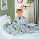 image 4 of OHS 3kg Weighted Blanket Kids Dino Sensory Sleep Therapy Anxiety Teddy Fleece, 110x150cm - Grey