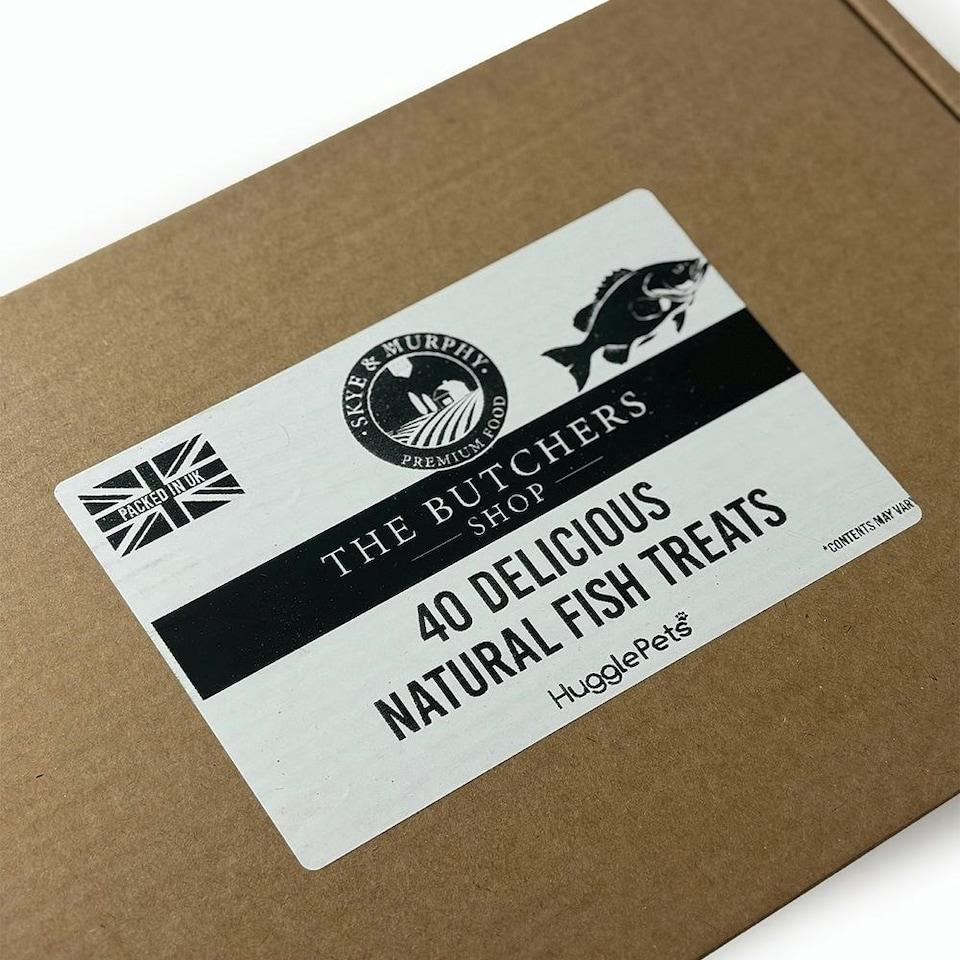 image 1 of HugglePets Assorted Natural Fish Dog Treat Box (40 pcs)