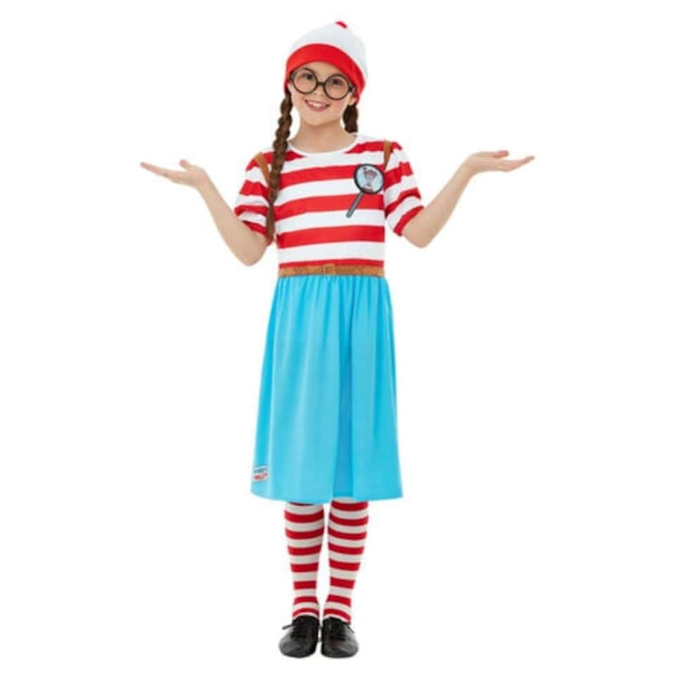 image 1 of Where's Wally? Wenda Deluxe Girls Fancy Dress Costume Kids Small - Age 4-6