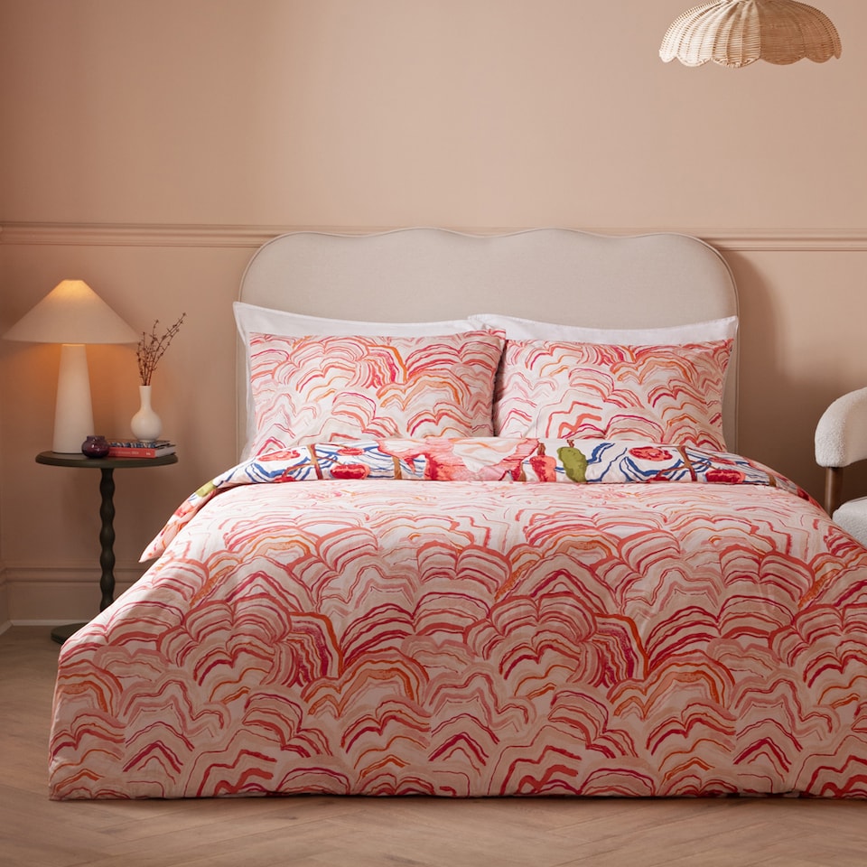 image 1 of Furn Terra Nova Printed Reversible Duvet Cover Set | Multi | Multicolour | Super King