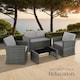 image 8 of Garden Furniture Set Jesolo - 2 armchairs, 1 sofa,  and coffee side table - Grey/Light Grey
