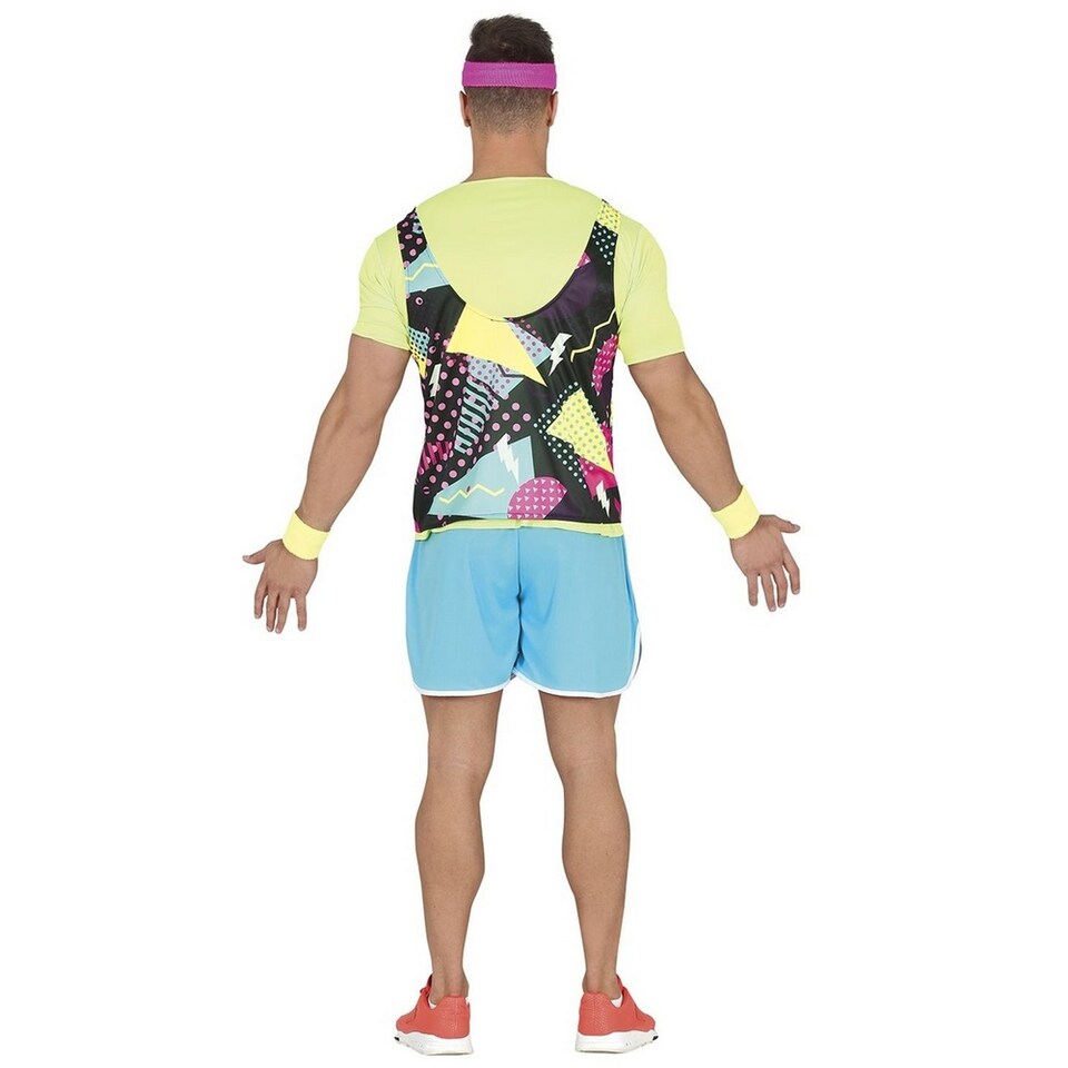 image 1 of Fiestas Guirca Mens 80s Costume Set | Multi | Multicoloured | L | 1
