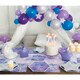 image 3 of Assorted Lavender, Purple, Royal Blue, & Silver Balloon Arch Kit and Diecut Stars