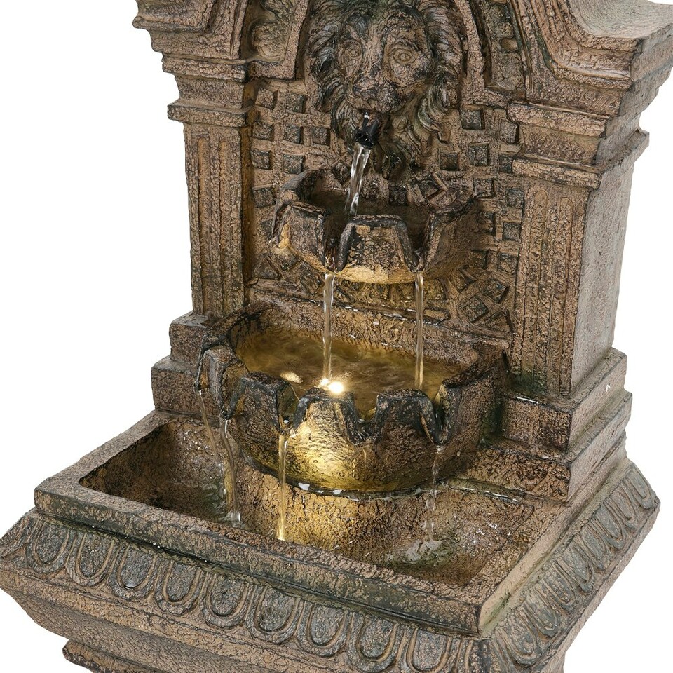 image 1 of Living and Home Outdoor Solar-Powered Water Fountain for Patios and Gardens Multi