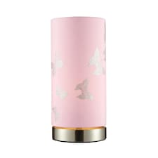 BHS Glow Kid's LED Butterfly Table Lamp, Silver Grey | Silver