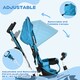 image 4 of HOMCOM 6 in 1 Trike, Kids Tricycle, Pedal Push Bike with Push Handle, Removable Canopy, 5-point Safety Belt, Storage, Cushion, Footrest, Brake, for 1-5 Years Toddler, Blue