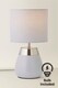 image 4 of ValueLights Hurst Grey Touch Touch Table Lamp with Drum Shade | Grey