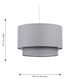 image 7 of Dark Grey 2 Tier Ceiling Light Shade | Grey | Medium | 1