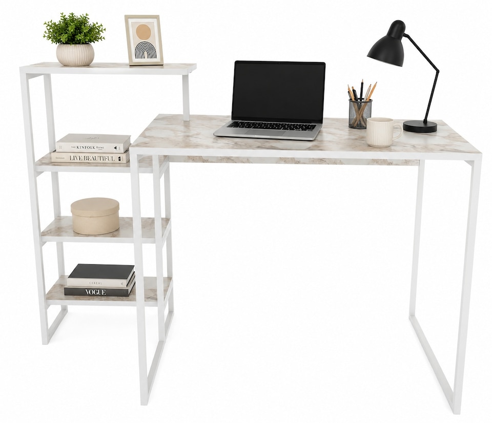 image 1 of Decorotika Rino 133 cm Computer Desk with Included Shelving Unit