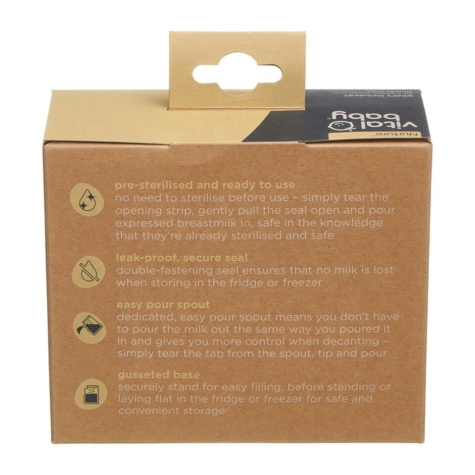 image 1 of Vital Baby Nurture easy pour breast milk storage bags 30pk