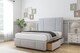 image 3 of Sloomy Lisbon Silver Plush Divan Bed With Mattress 4 Drawers With 26" Strutted Headboard & 12" Matching Footboard 4' Small Double | Silver | Silver | Small Double | 1