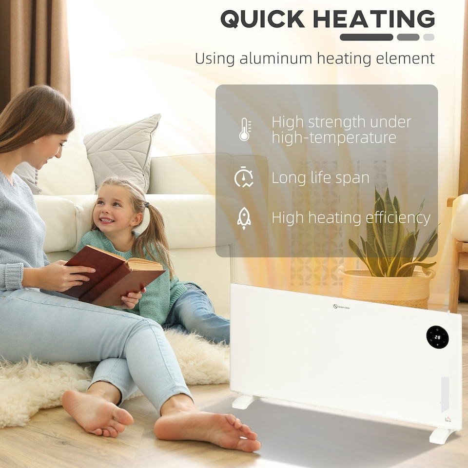 image 1 of HOMCOM 2000W Electric Convector Heater Quiet Space