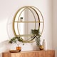 image 1 of Avento Gold Shelved Wall Mirror Gold