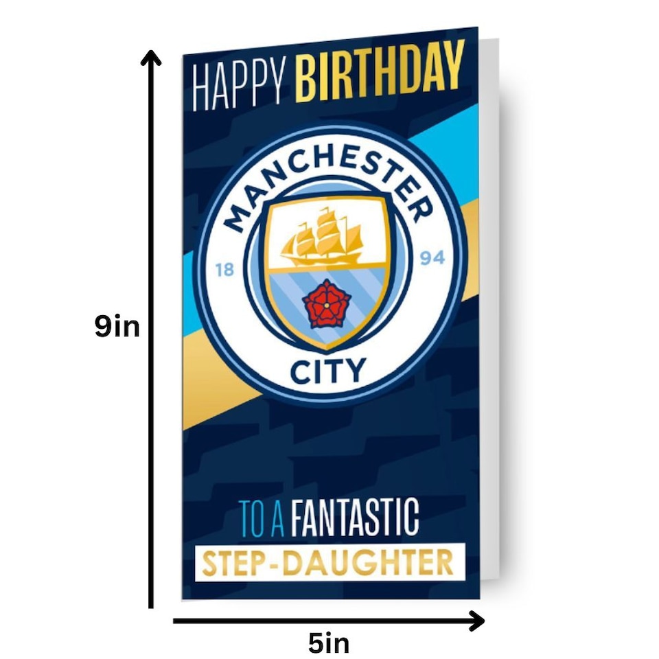 image 1 of Manchester City FC Personalise Birthday Card With Sticker Sheet