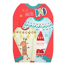 Christmas Card To Dad 'Festive Jumpers'