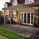 image 2 of Wall Mounted Garden Pergola 3 Post - L420 x W420 x H270 cm - Light Green