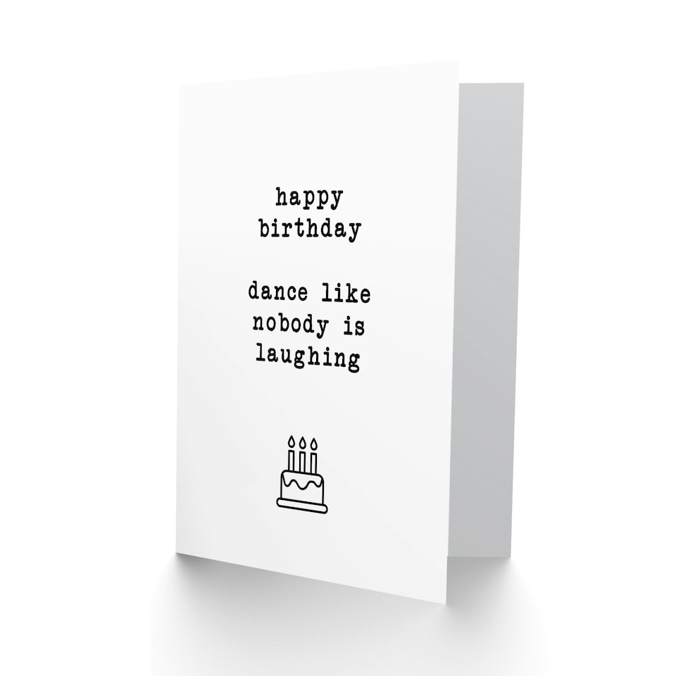 image 1 of Dance Like Nobody Is Looking Modern Simple Birthday Card
