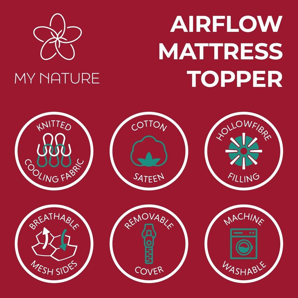 image 1 of My Nature Airflow Mattress Topper White | King