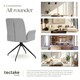 image 7 of Swivel Chair Daya - upholstered, robust fabric, 55.5 x 58 x 87 cm - Set of 2 Grey | Light Grey