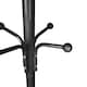 image 5 of Harbour Housewares Black Free Standing Steel Coat Rack - Coat Stand Hat Hook Hat Holder Handbag Holder Freestanding Coat Rack Coat Holder S