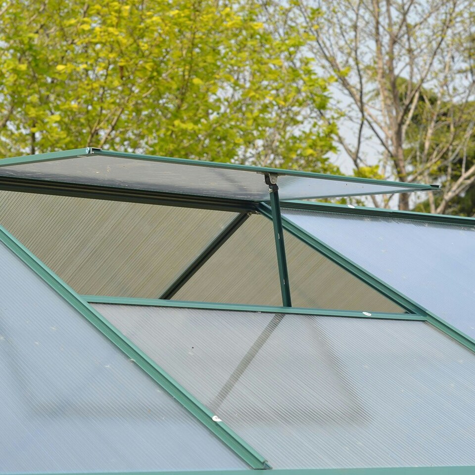 image 1 of Living and Home Aluminium Greenhouse with 1 Window - Green 2.5*1.9*1.8M