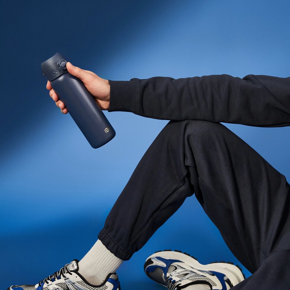 image 1 of Leak Proof Slim Water Bottle, Vacuum Insulated, 500ml (17oz) | Blue | Ash Navy | One Size