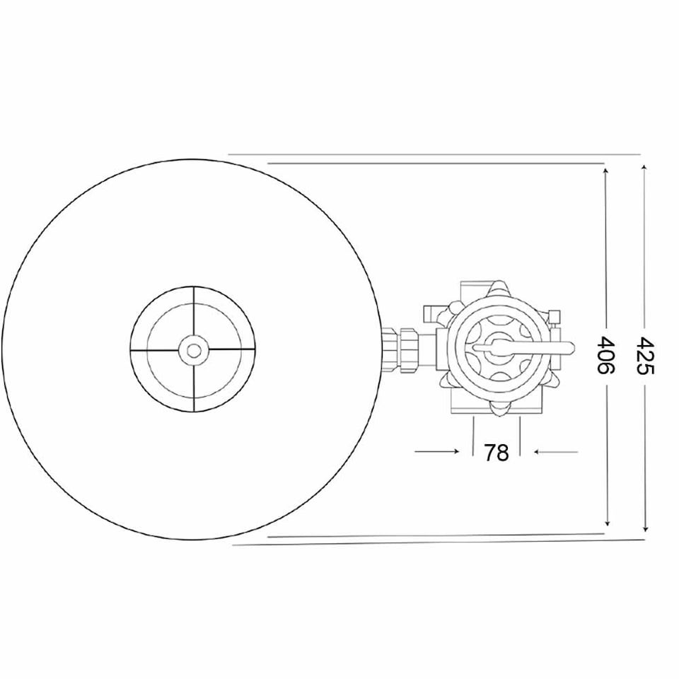 image 1 of 24in Lacron Filter with 1.5in Valve and Gauge