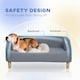 image 4 of PawHut Dog Sofa Bed Cat Sofa w/ Soft Cushion for Small Medium Large Dogs Grey