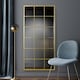image 10 of The Fenestra - Gold Modern Window Leaner / Wall Mirror 69" X 33" (174CM X 85CM) Gold